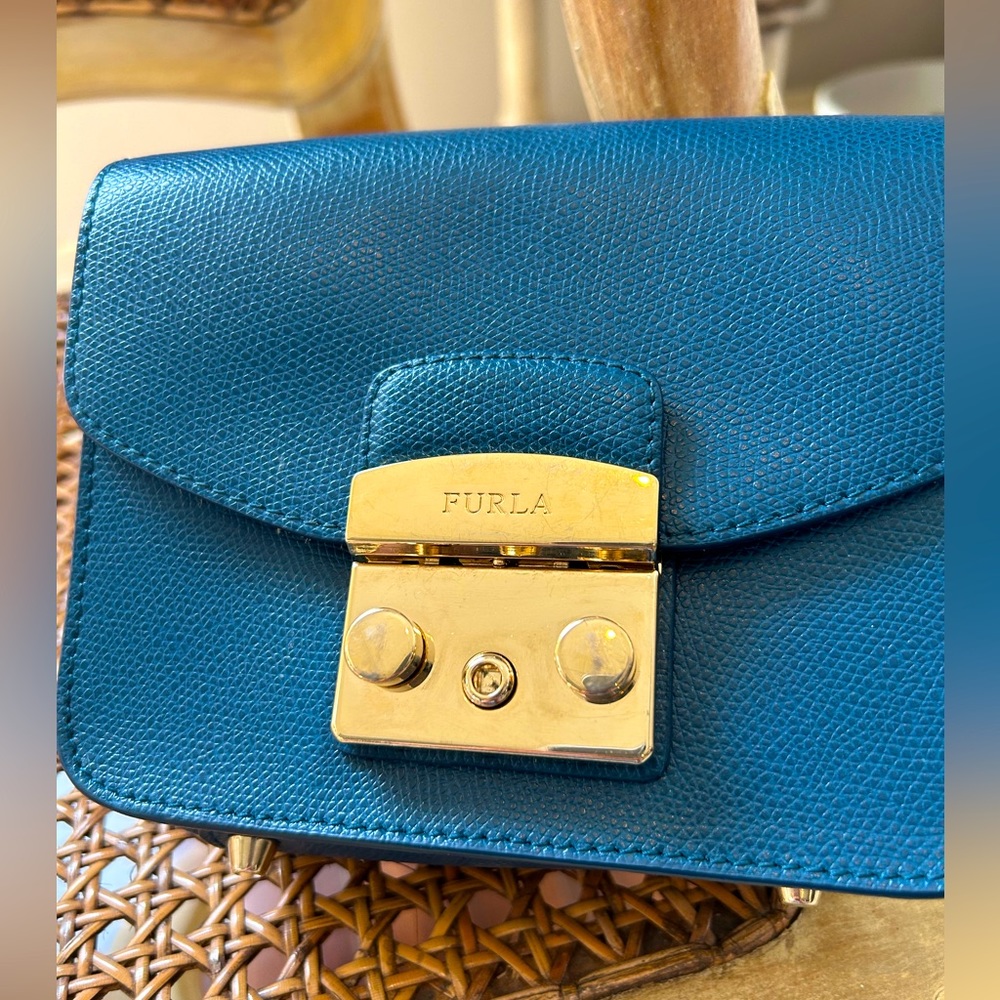 Furla Women’s Blue Metropolis Mini Crossbody - Pre-Owned-  No Call-Outs